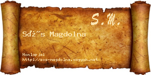 Sós Magdolna névjegykártya