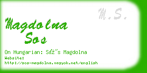 magdolna sos business card